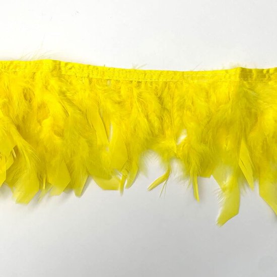 Turkije veren franje trim voor feestkleding DIY naaien ambachten decoratie Pack van 2 Yards (geel) — afbeelding 3