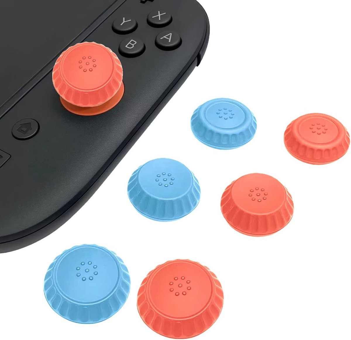 Joystickdoppen voor Nintendo Switch 2 (2025 antislip upgrade), Switch reserveonderdelen, verbeterde gaming-grip, comfortabel en duurzaam, Switch 2 joycon controller accessoires, 3 paar (6 stuks)