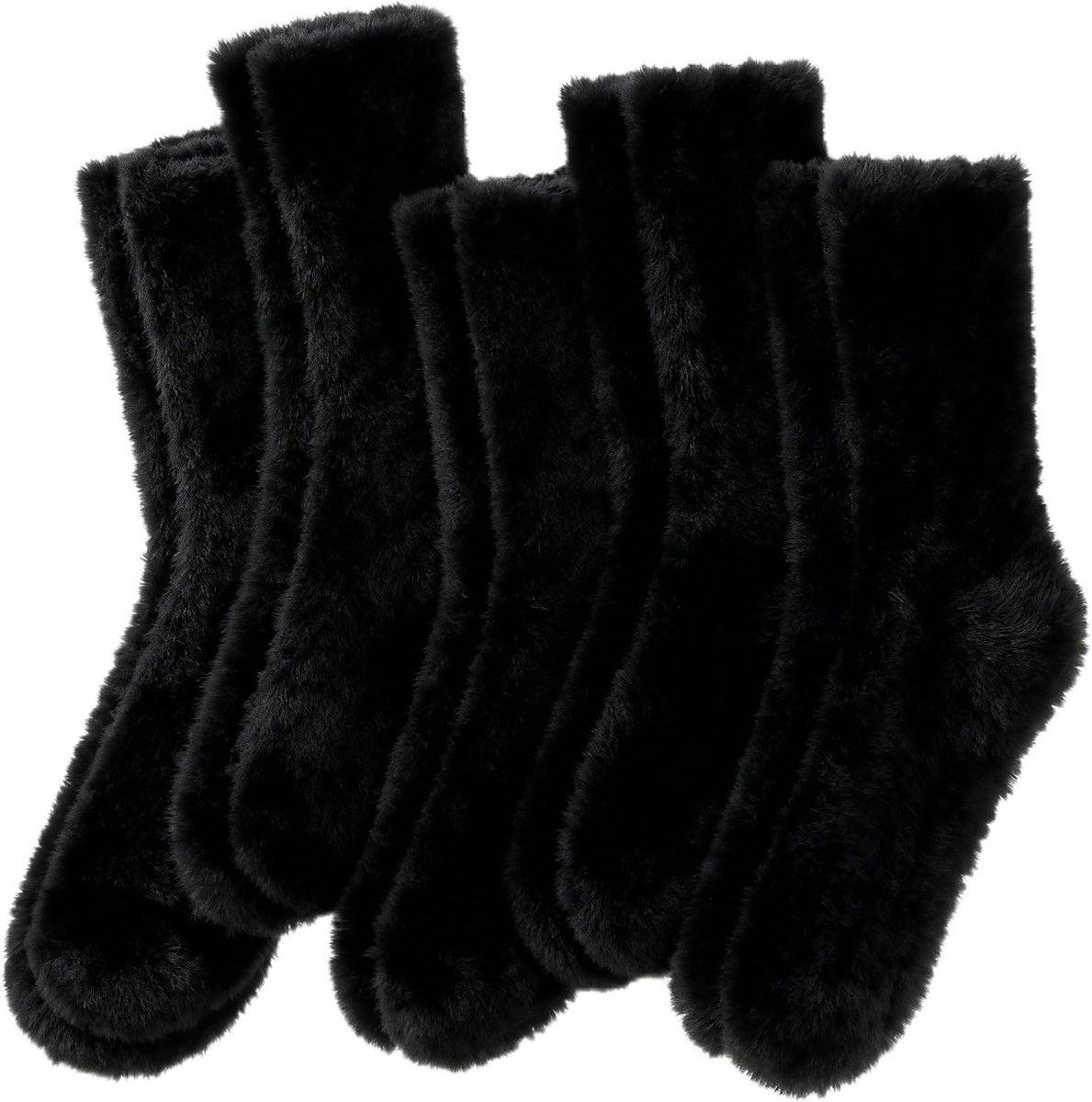 5 paar pluizige fleece gevoerde thermosokken voor dames, super zachte, gezellige warme wintersokken voor dames en meisjes, ideaal als kerstcadeau