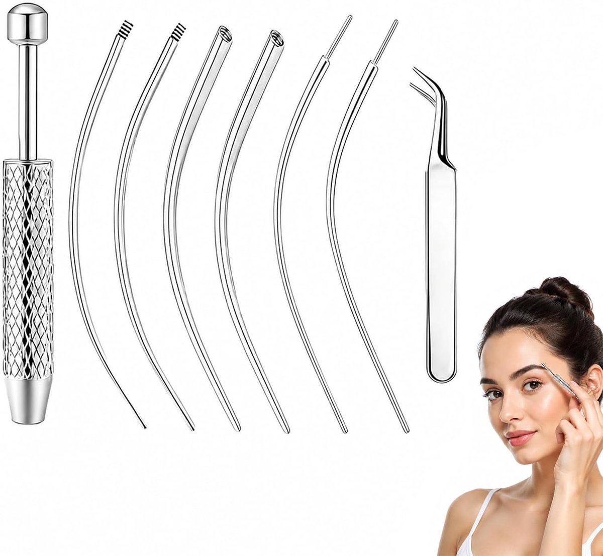 16G/18G Piercing Taper Insertion Set - Piercing Tool Kit voor Oor, Neus, Lip, en Buik – Rvs Piercing Gereedschap voor Zelf Piercen