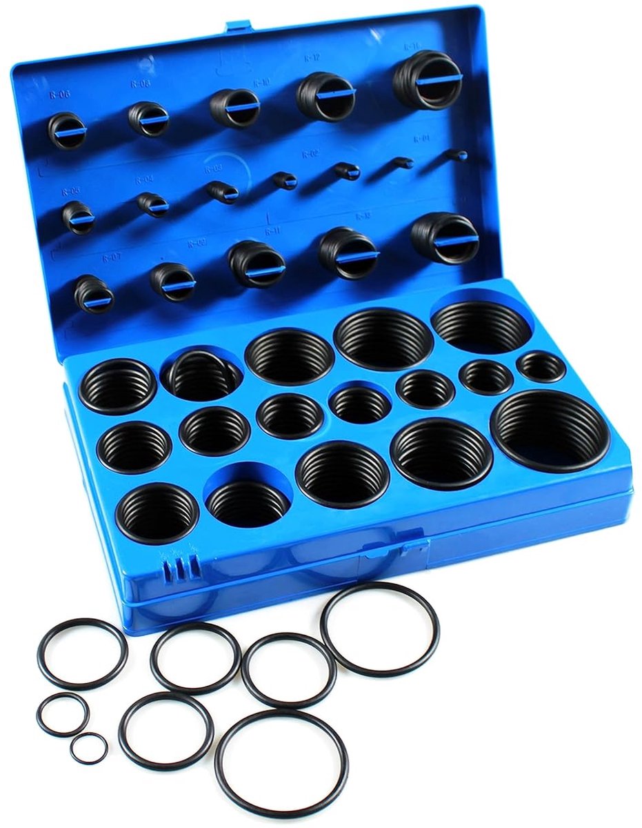 (R) 419 stks Universele O-Ring Assortiment Set Metrische Kit Automotive Seal Rubber Pakking