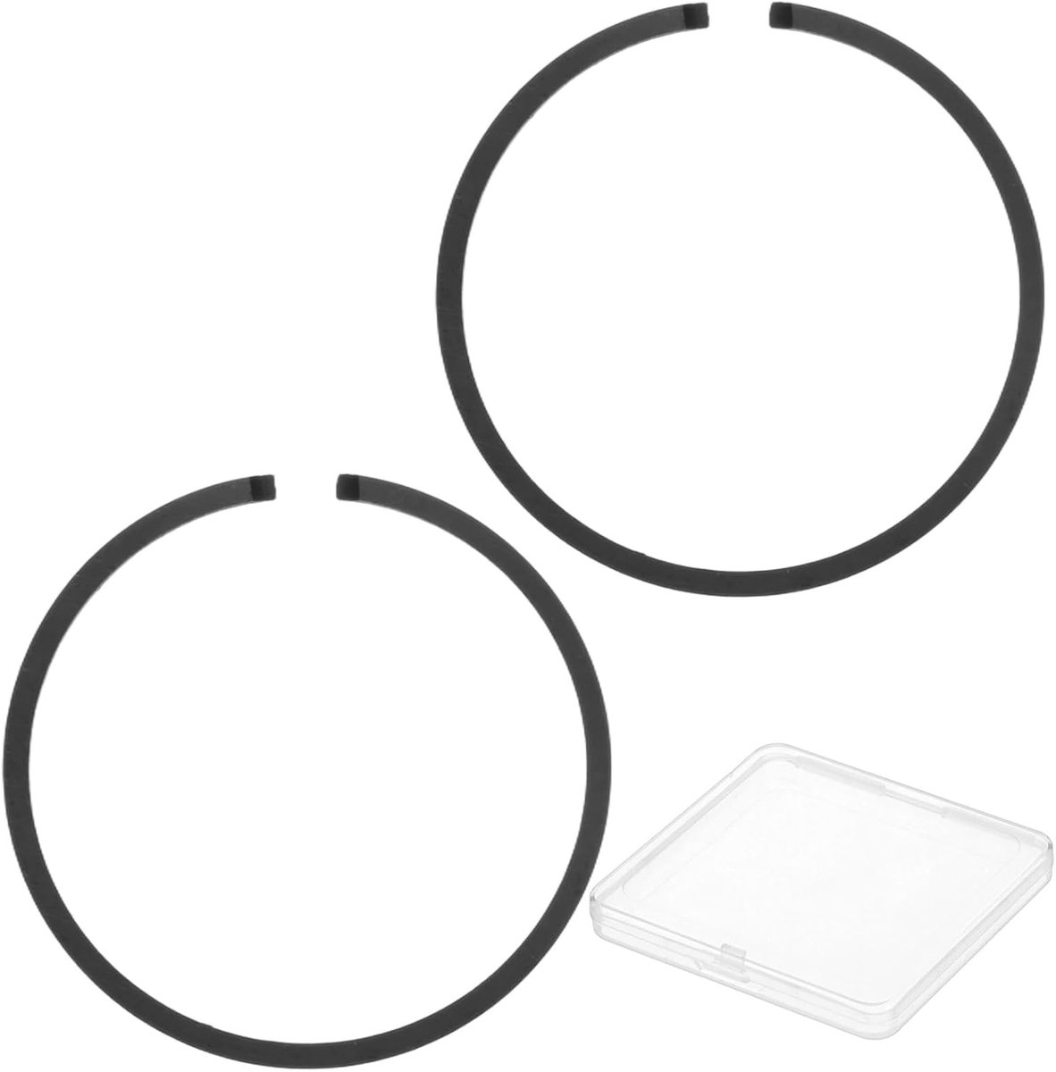 METERXITY Set van 2 zuigerveren voor motor, 31 mm x 1,5 mm dik, smeedijzeren zuigerringset, standaard vervanging voor kleine motoren/motoren/machines [zwart]