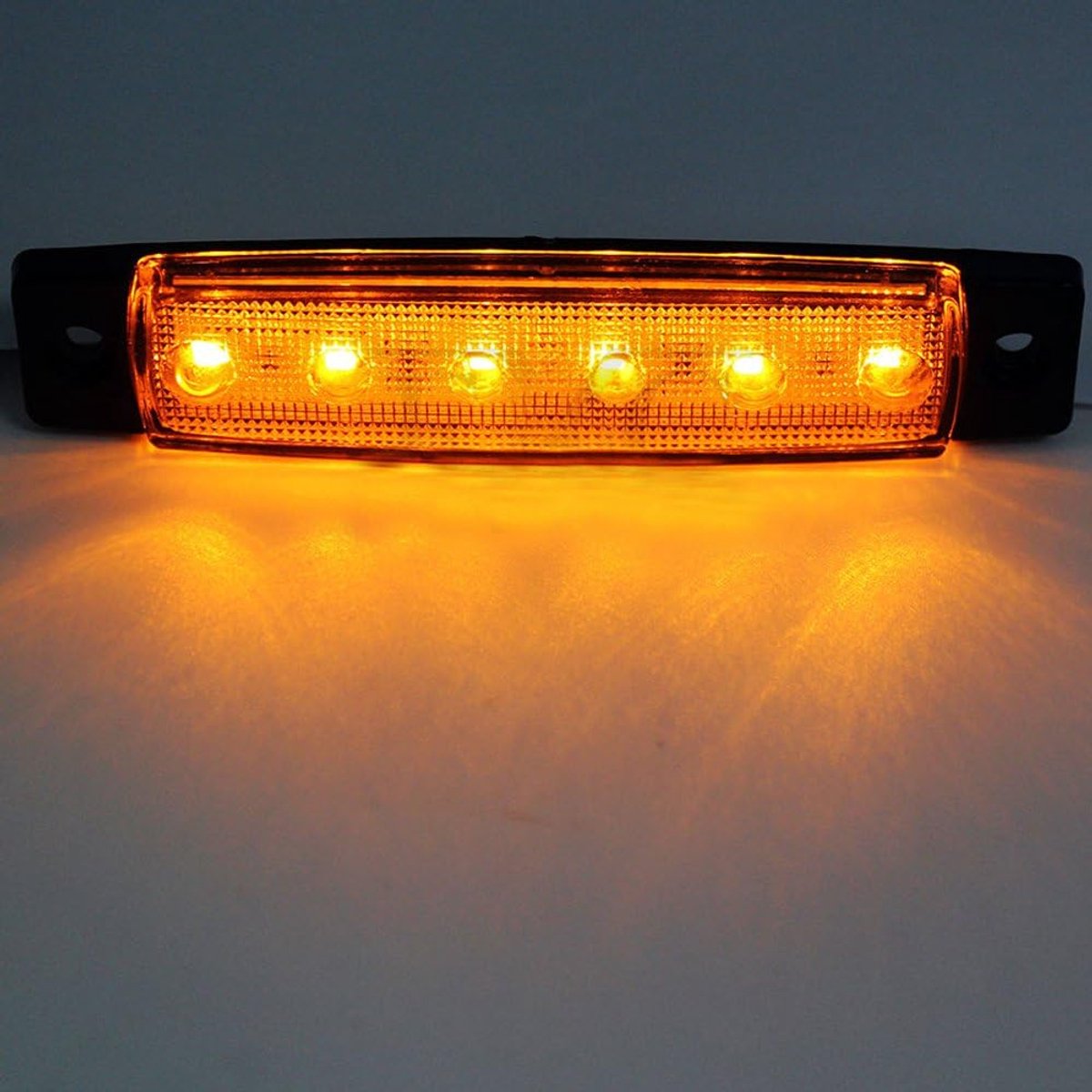 30x 6 LED 3.8" zijmarkeringslampen markeringslampen 12V waterdicht standlicht voor auto vrachtwagen aanhangwagen bussen caravans SUV bestelwagen - Rood + Geel + Wit