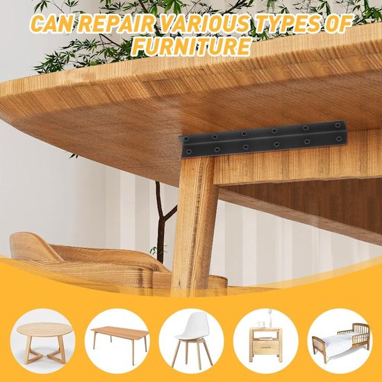 hoekverbinding, 4 stuks, metalen hoek, gathoek, L-hoek, hoekprofiel, 90 graden, hoekprofiel, geperforeerd, meubelverbinder, hoek voor versterking, reparatie, tafels, kasten, meubels — afbeelding 3