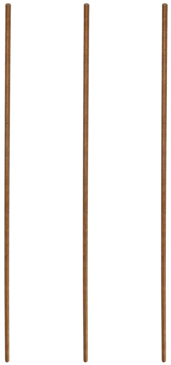 3 stuks schroefdraadstangen, M3 x 250 mm, schroefdraadstaaf, messing, draadpennen, metrische volledige schroefdraadstang, schroefdraadbouten voor meubels, machines, schroefverbindingen