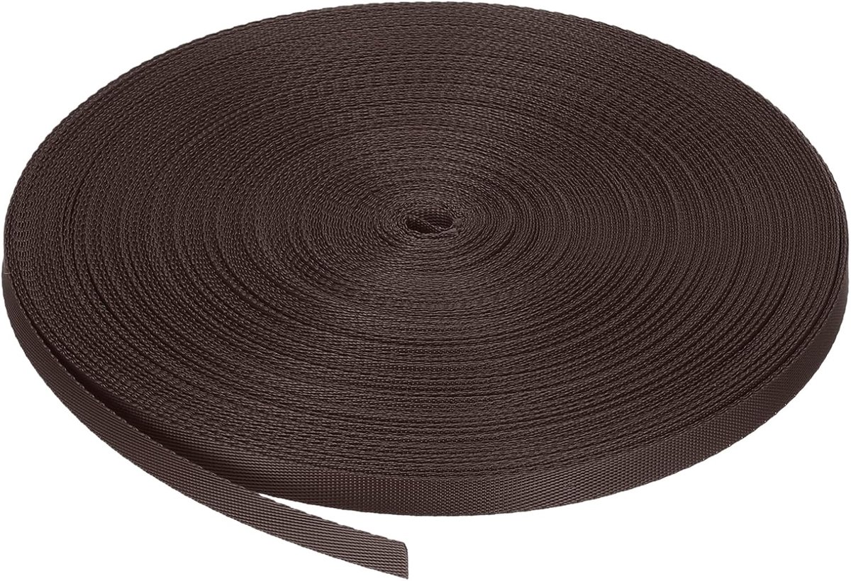 Platte nylon riem, 1 cm x 45,7 m, voor reparaties, outdoor-uitrusting, rugzakken, bagagedrager, handwerk