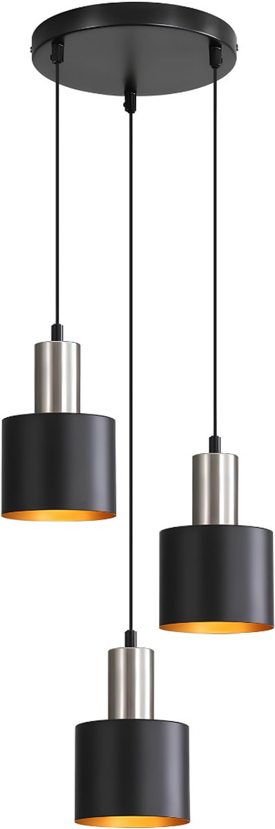 JCP® Hanglampen Eetkamer - Hanglamp - Plafondlamp - Zwart - 22cm x 12cm x 173cm