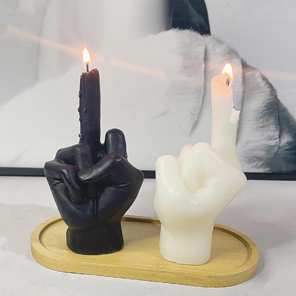 kaars 2 stuks middelvinger kaarsvorm aromatherapie 9 cm grappige kaarsen handgesneden decoratie voor thuis geschikt voor bureaus housewarming party verjaardagscadeaus