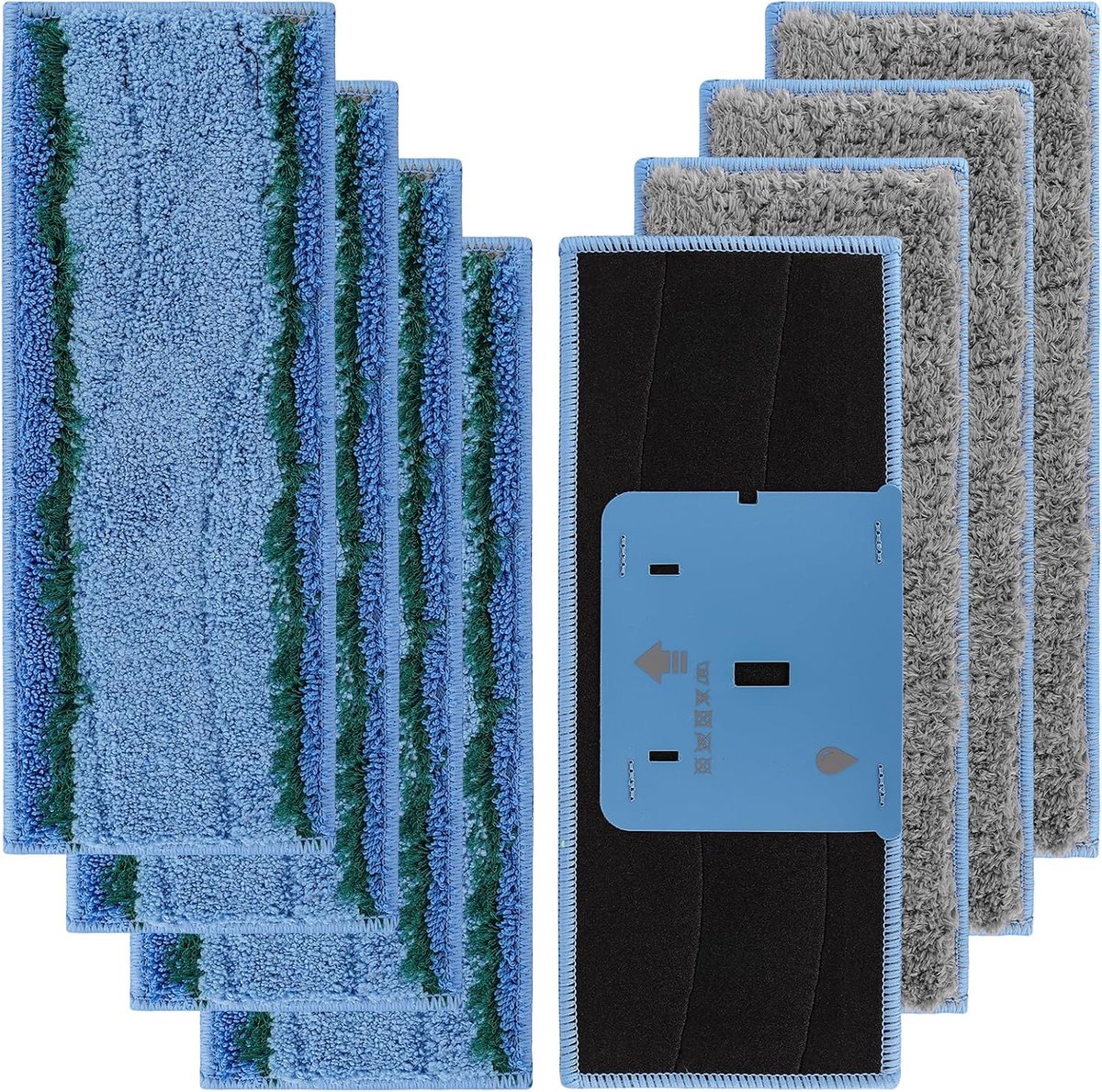 8 stuks wasbare dweildoeken voor iRobot Braava M6-serie, herbruikbare moppads voor iRobot Braava Jet M6134 (M6-Mixed 8 stuks)