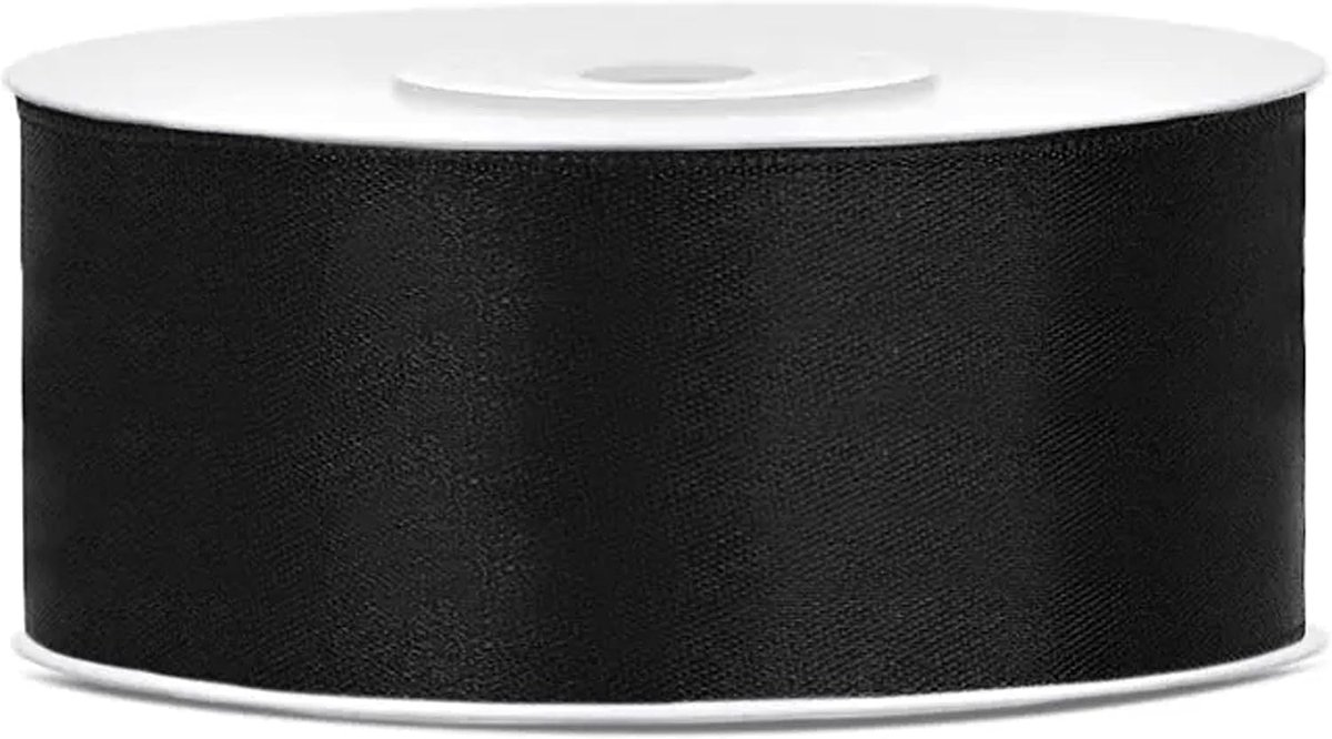 band van dubbel satijn, 25 mm, band voor bruiloft, doop, Kerstmis, Nieuwjaar, cadeau-idee voor gastgeschenken, spoel, rol, 25 m