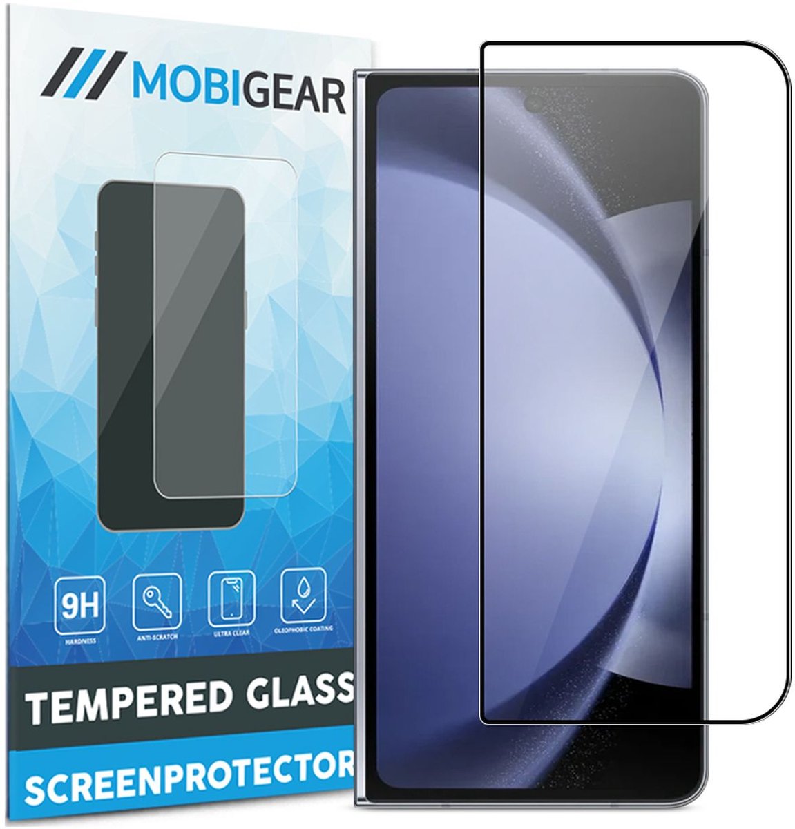 Mobigear Screenprotector geschikt voor Samsung Galaxy Z Fold 5 Glazen | Mobigear Premium Screenprotector - Case Friendly