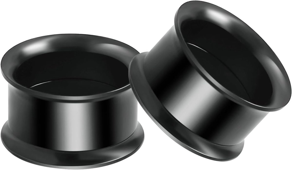 Plugs chirurgisch staal oorplug heren zilveren band oorplug 2-30 mm, zonder zirkonia