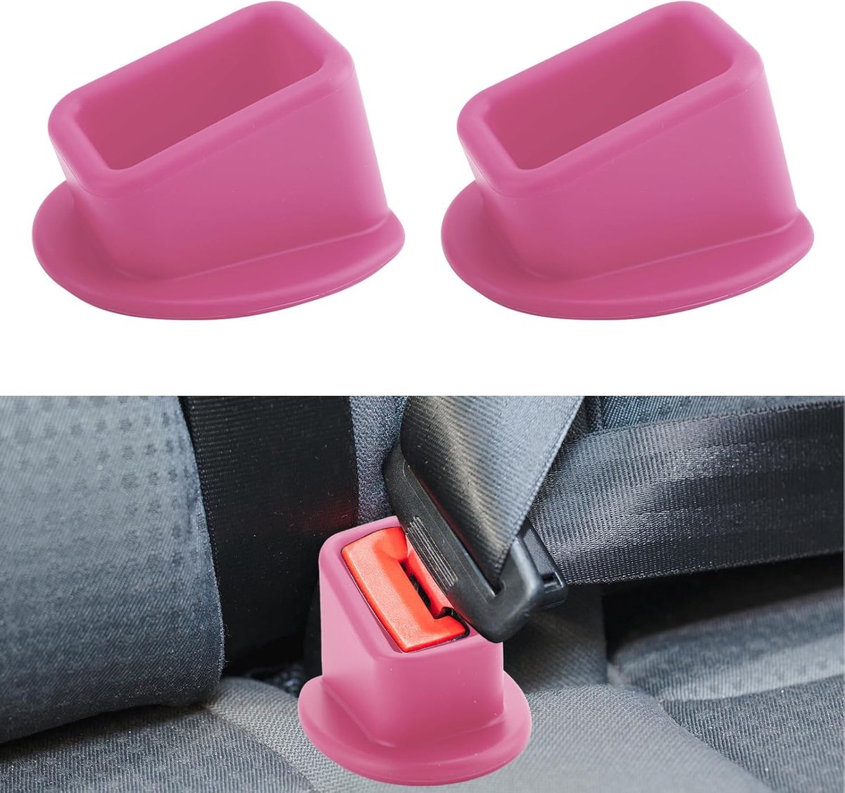 2 stuks autoveiligheidsgordel houders, auto gordelgesp houder, siliconen gordelgesp, losmaken bescherming voor auto-accessoires, autoveiligheidsgordel accessoires gesp bescherming voor kinderen en
