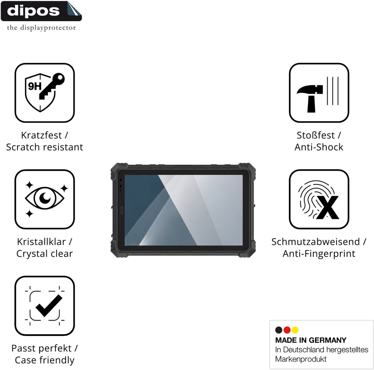 dipos – 2x Pantserfolie geschikt voor Conker LX108 | 9H Screenprotector