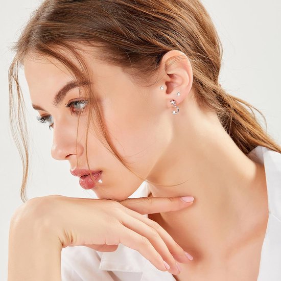 conisch, roestvrij staal, lip, tragus, helix, kraakbeen, oor, lip, hypoallergeen, tragus, helix, labret-piercing, conisch, 9 stuks — afbeelding 3
