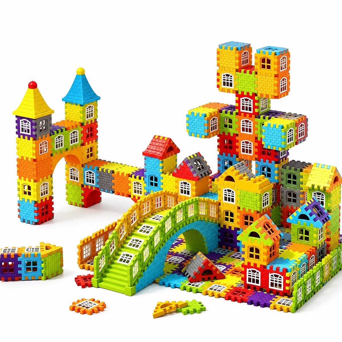 K&R Ventures® Creatieve Bouwblokken - 306 Onderdelen - Constructiespeelgoed - Creatieve Bouwset - Doe-Het-Zelf Huismodel - Educatief Constructiespeelgoed - Bouwset voor Kinderen vanaf 3 Jaar