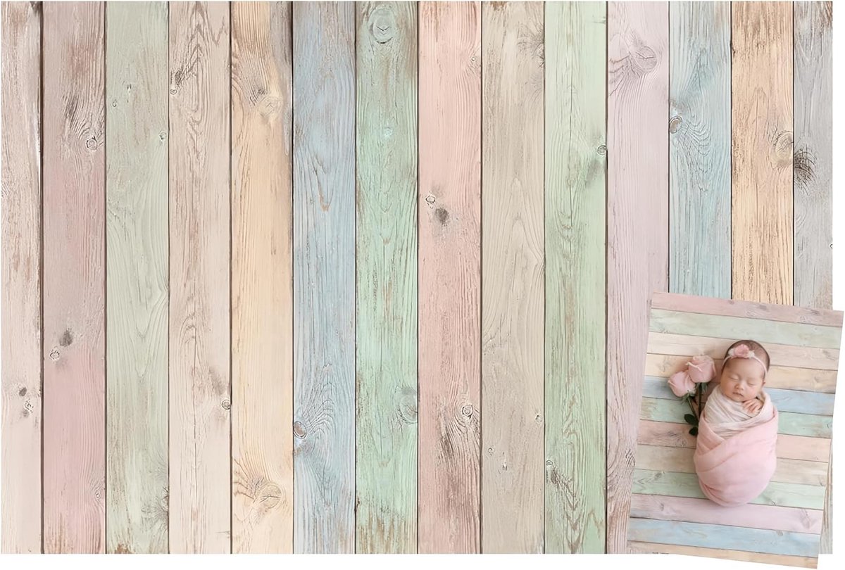 Fotoachtergronden Roze hout achtergrond voor pasgeboren fotografie Fotostudio-achtergronden voor Portret