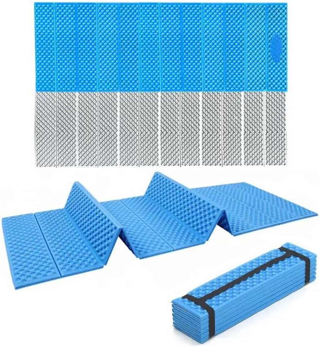camping grondmat van aluminiumfolie, aluminium camping slaapmatten, gesloten cel kamp schuim mat, isolatie vloermatten voor tent, reflecterende mat 72x23,6 inch