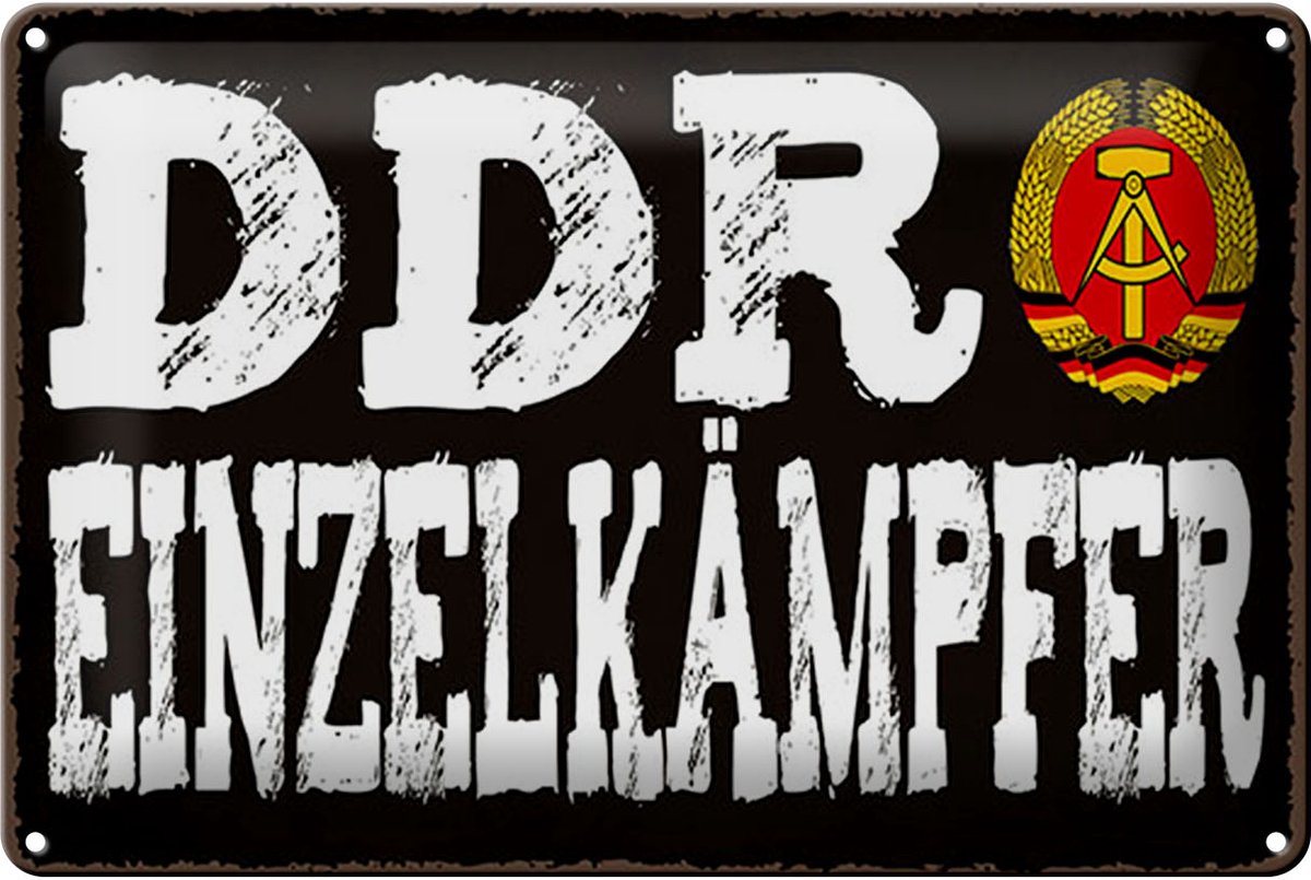 Blechschild Hinweis 20x30 cm DDR Einzelkämpfer Deko Schild