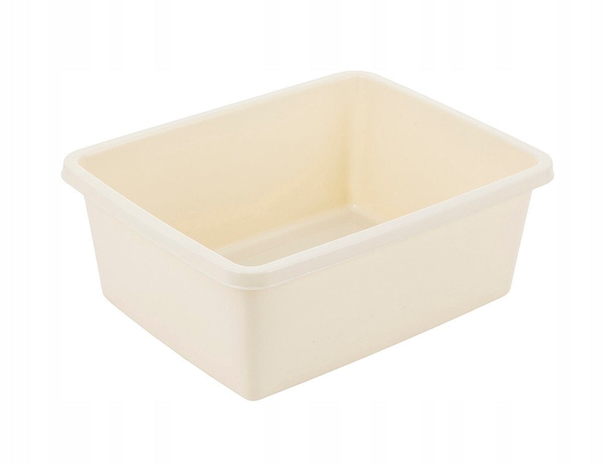 Bentom Keukenkom Rechthoekig 33x26cm 8L Crème Plastic