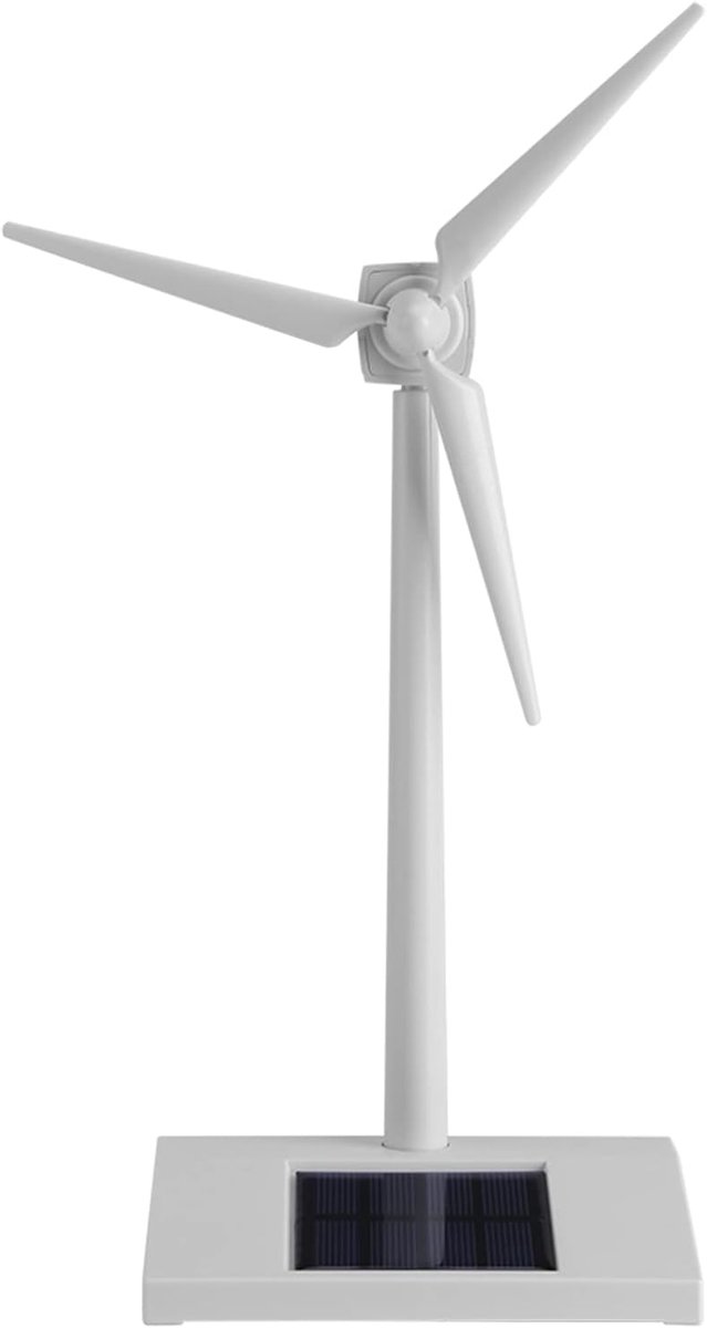 Windmolen op zonne-energie, mini-windturbine, model op zonne-energie, leermiddel voor thuis, decoratie, bureau, figuur
