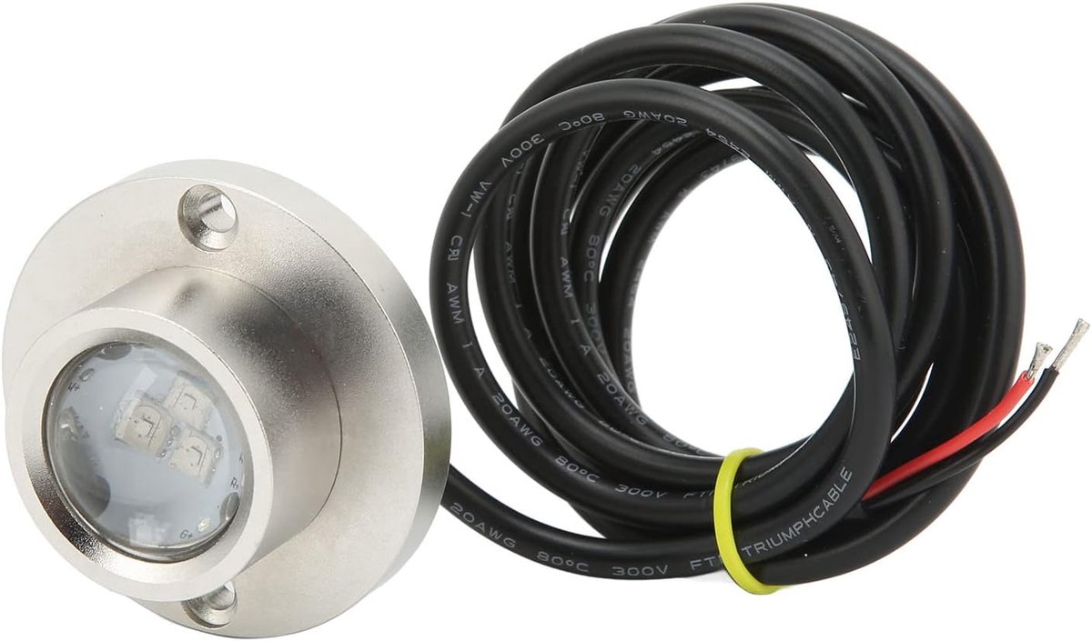 Onderwaterlicht, Marien Onderwater LED-licht DC 12V 24V RVS Universeel Fit voor Boot Jacht Waterside Verlichting (Wit)