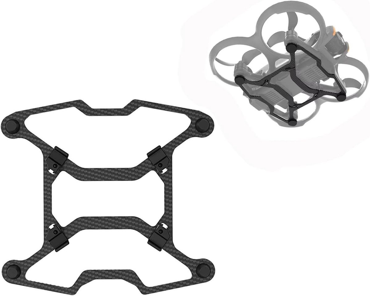 2 koolstofvezel drone beschermchassis, zachte rubberen bekleding