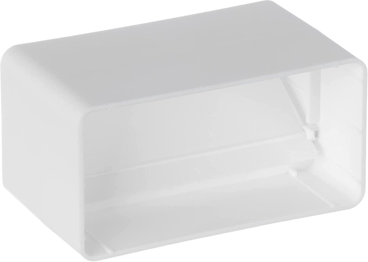 110x55 mm kunststof kanaalconnector voor vlakke kanaalventilatiesystemen - verbindingsstuk met terugslagklep