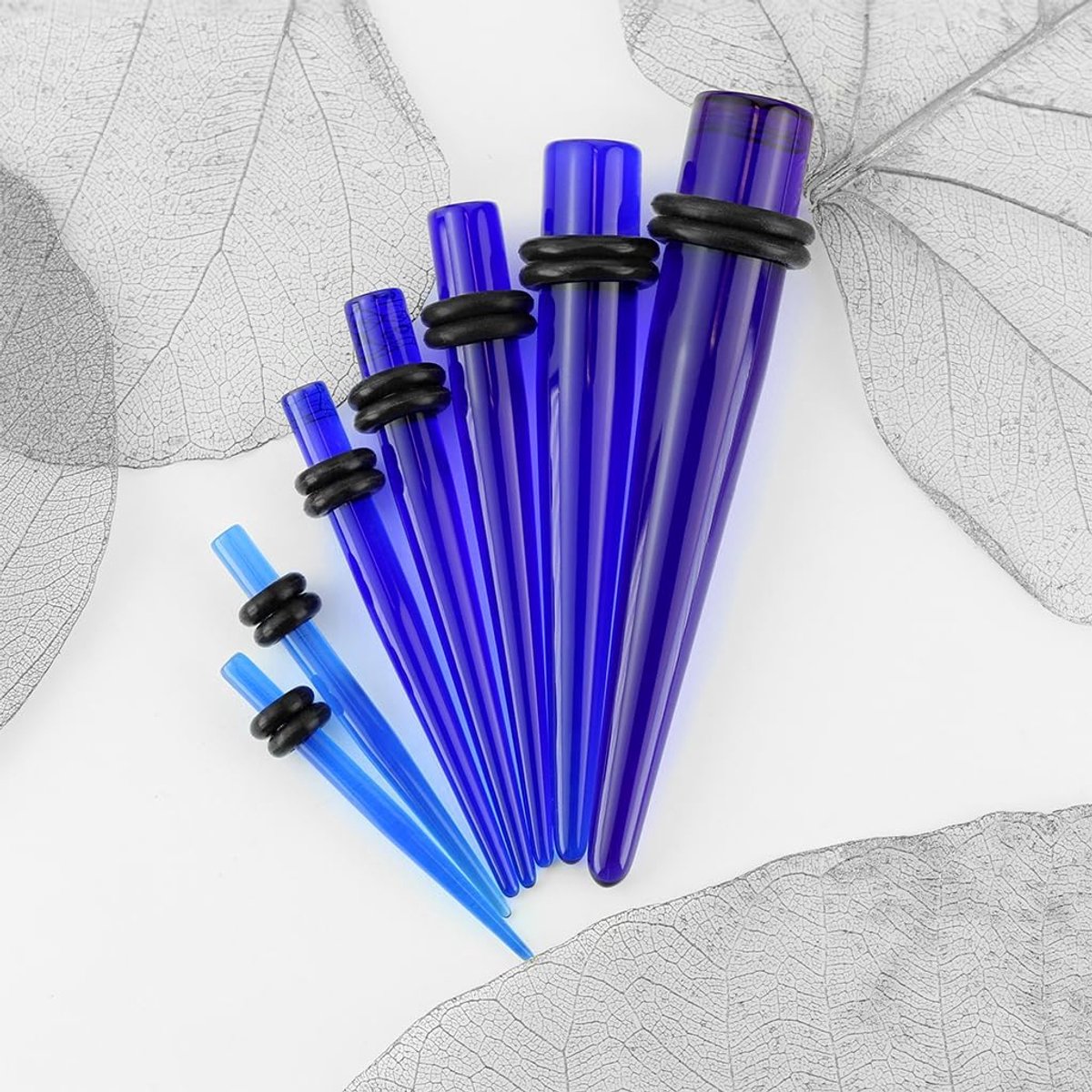 expander zwart wit Clear Ear Expander stretchstaaf oorplug taper oor piercing piercing sieraden acryl 2 O-ringen 1,6 - 25 mm
