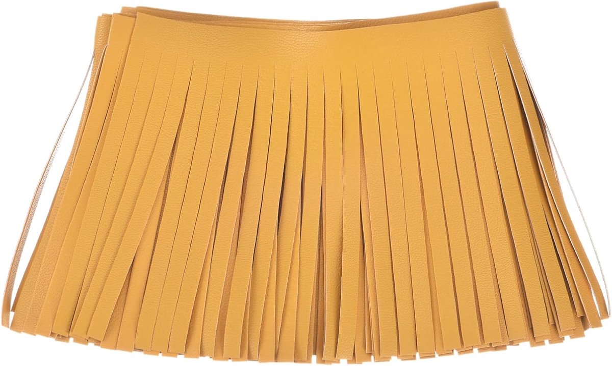 1 yard 4 inch kunstlederen franjes trim dubbelzijdige lederen naaikwast franjes voor doe-het-zelf naaien jurk handwerk rok decoratie, geel