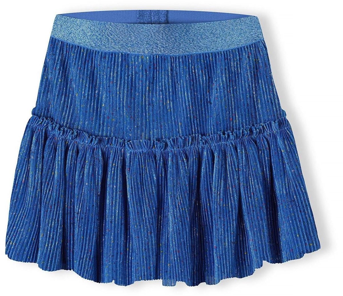 Minoti plooirok meisjes glitter blauw - feestelijke rok