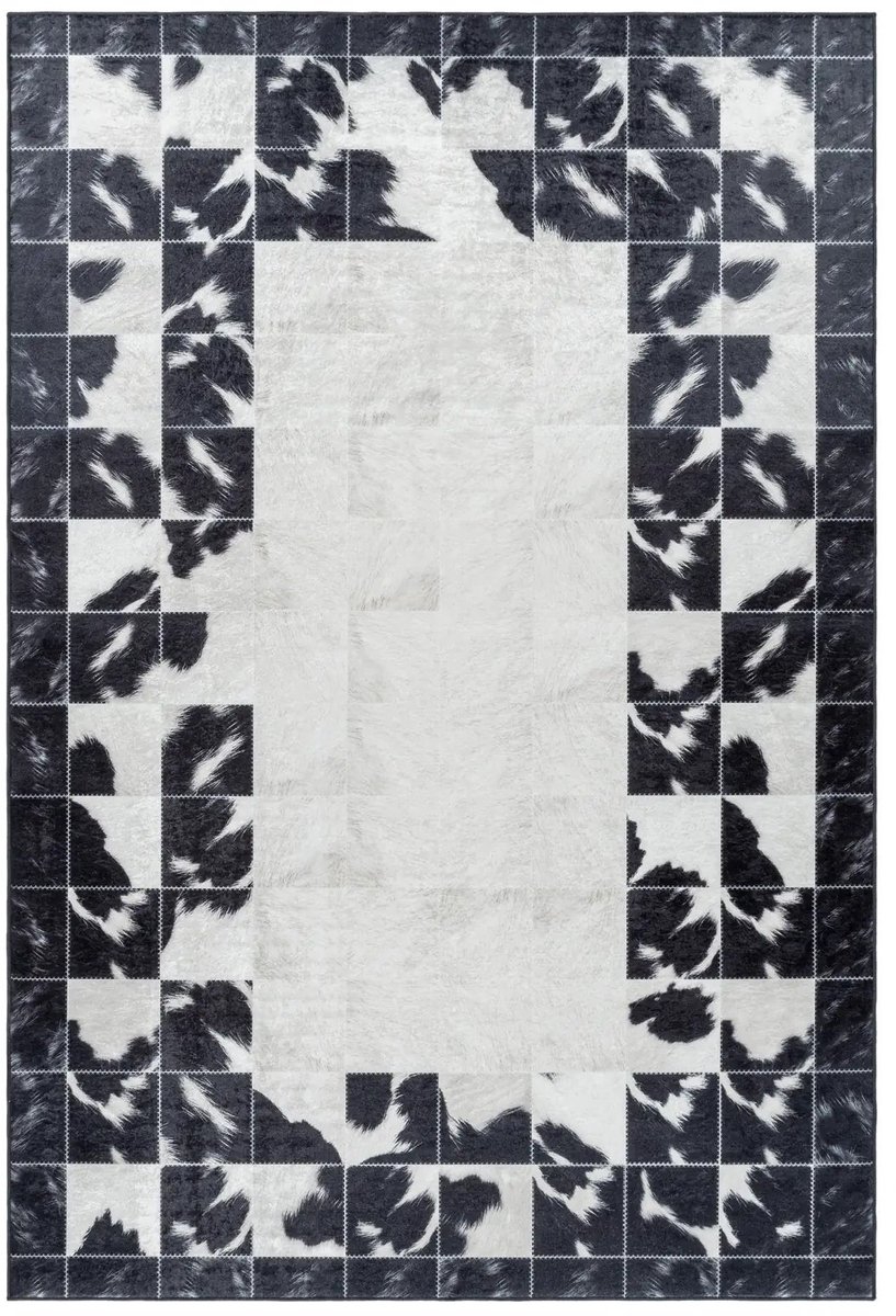 Dutch XXL Wasbaar Vloerkleed | Tapijt | Fiesta | Zebra | Zwart | 160x230 cm