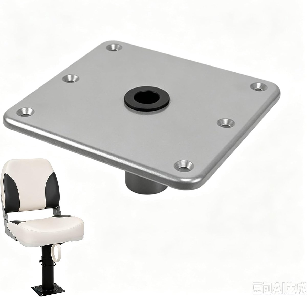 Stevige Aluminium Bootstoel Basis met 3/4 Inch Pin Post voor Diverse Bootstoelen en Marinegebruik
