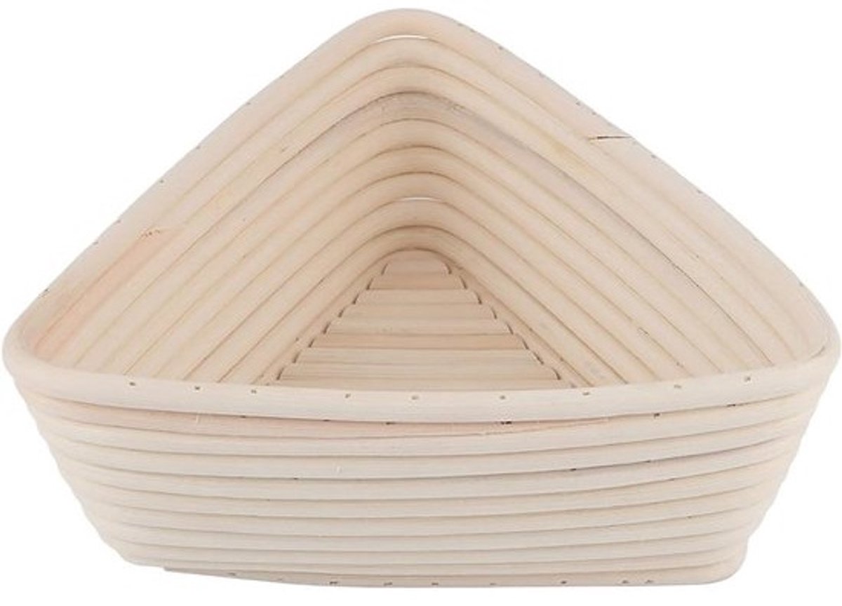 Rijsmandje Rotan - Broodmandje Deeg - Brood Bakken - Natuurlijk Rotan Materiaal - 25 x 25 x 10 cm - Natuurlijk