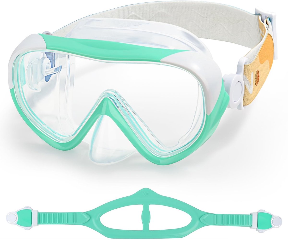Kinderen Zwemmasker - 180° Duikbril met Neusbedekking voor 4-14 Jaar
