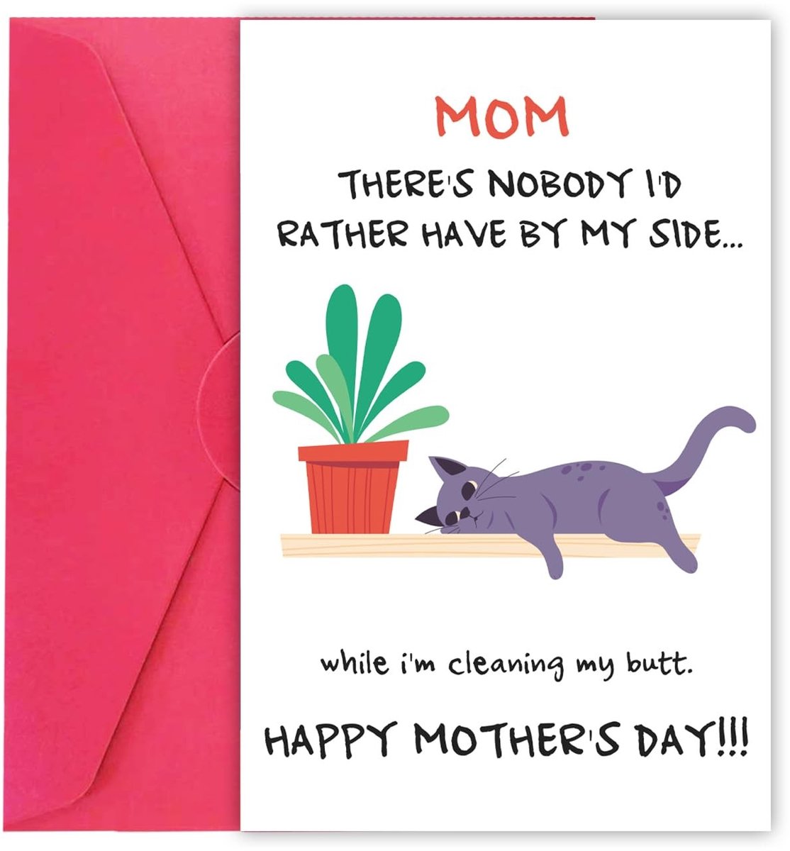 Leuke Kat Moederdag Kaart