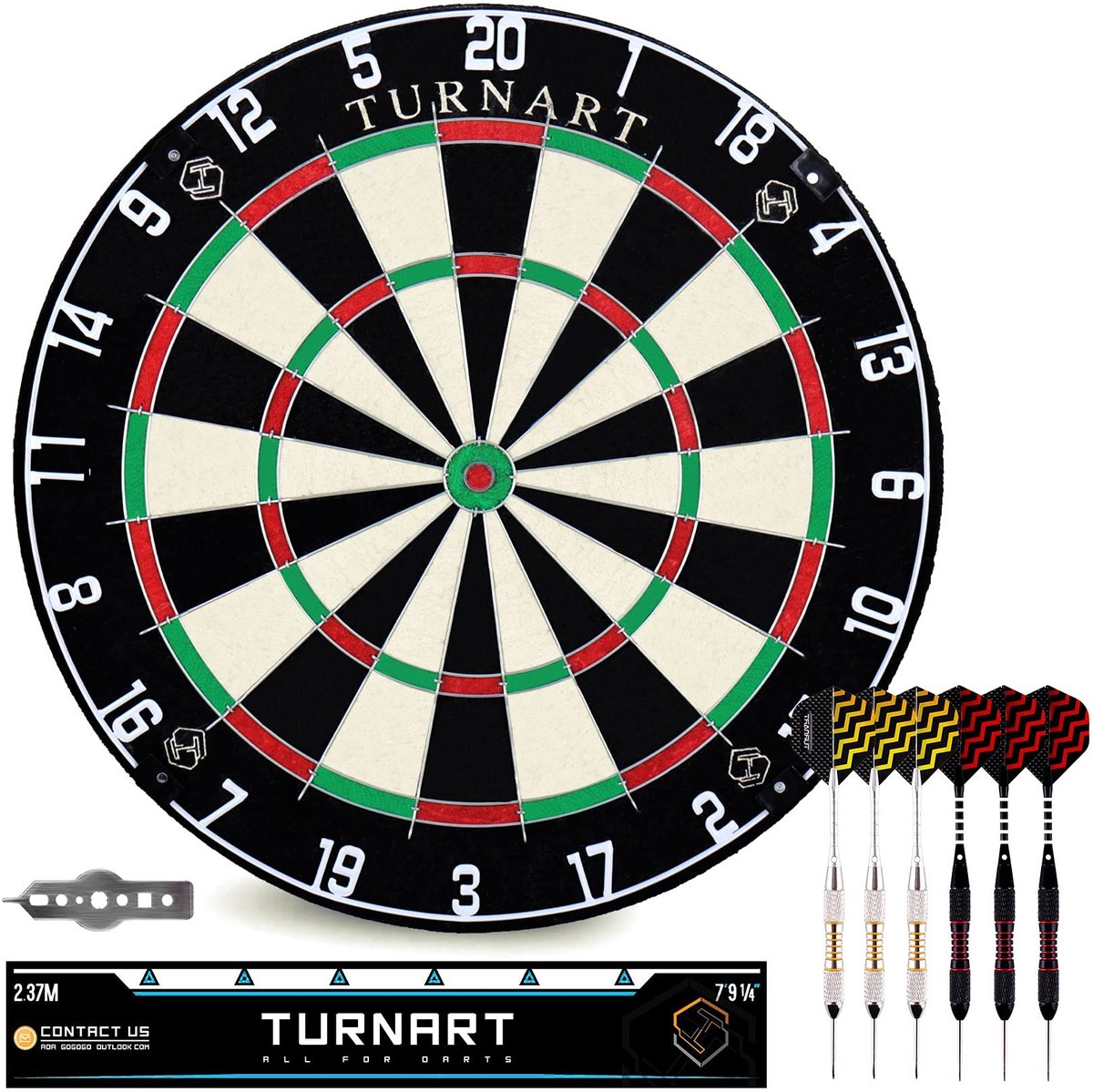 Dartbord Set met 6 Metalen Punt Darts - Professionele Set
