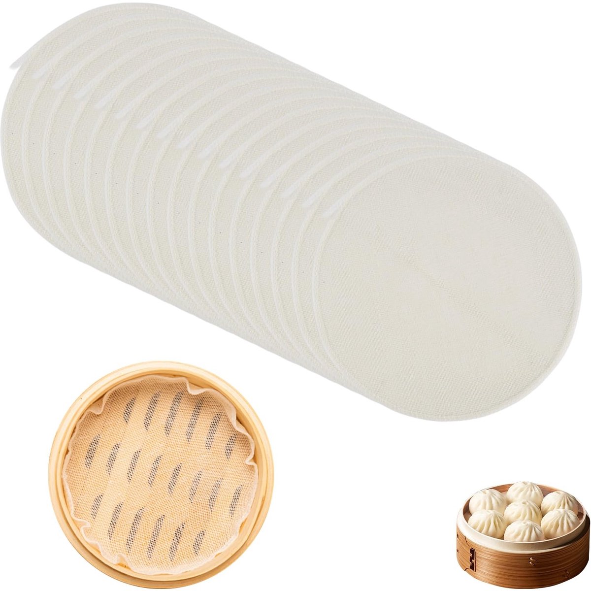 Stoom Pad Set - 16 Ronde Herbruikbare Pads