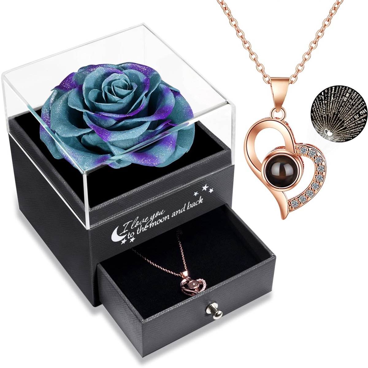 Rozen cadeau voor Valentijnsdag - Echte rozen met sterrenschijn