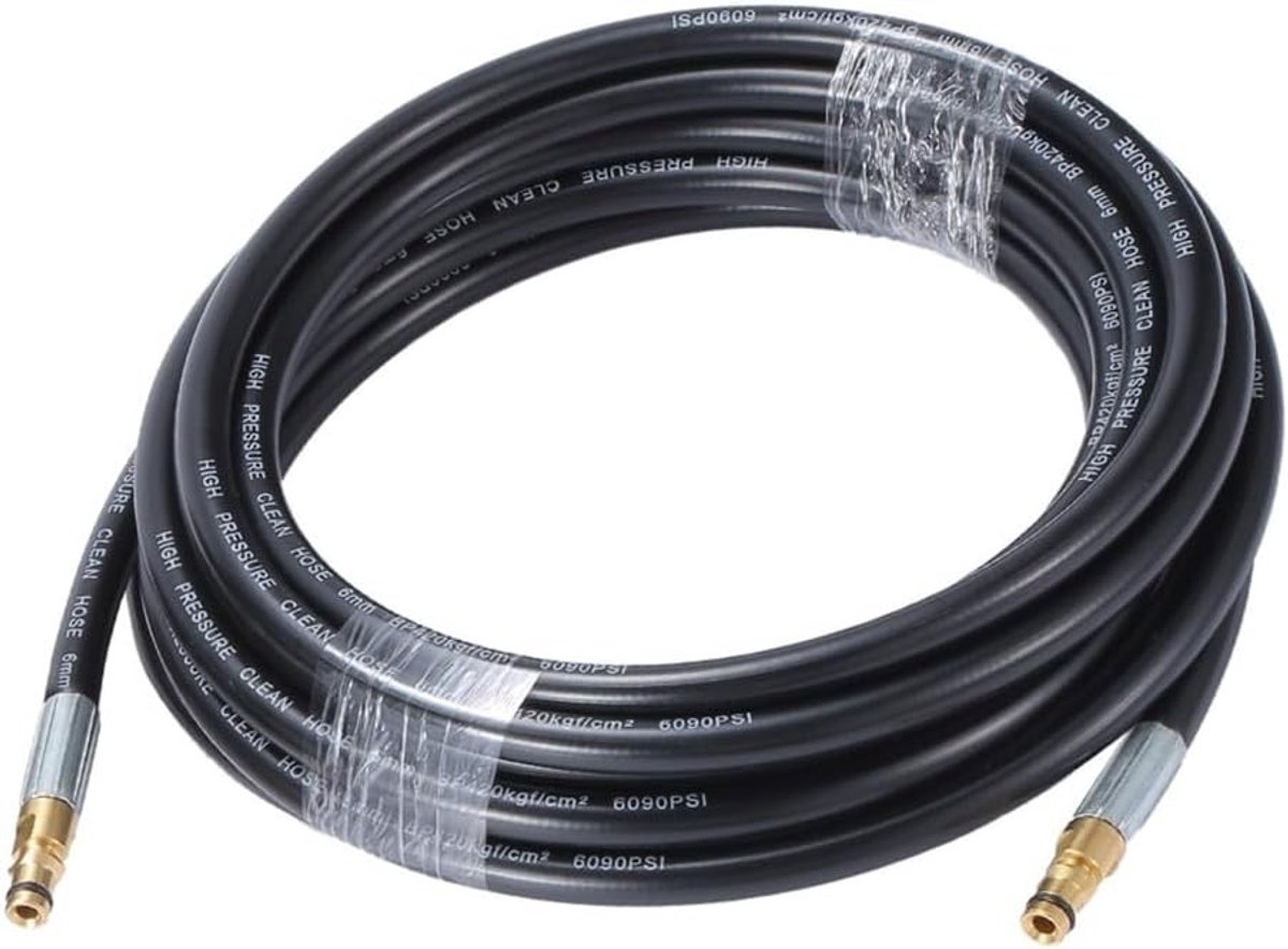 Vervangslang voor K-SERIE hogedrukreinigers (K2 - K7) vanaf 2009, met clip type snelkoppeling, 5 meter lang, ideaal voor tuin en auto reinigen