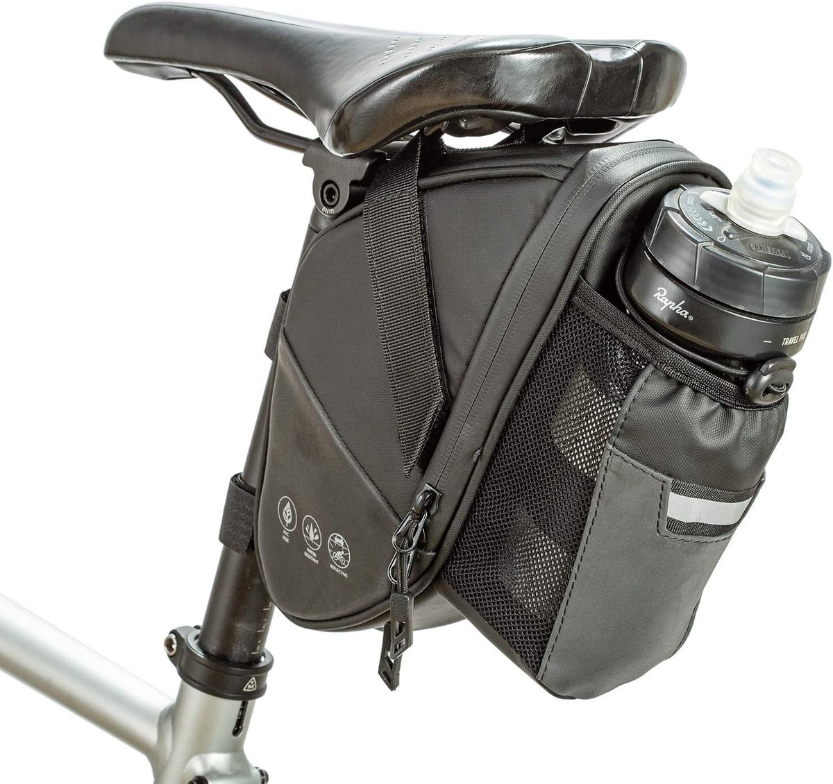 Fietszak 1.5L Waterdicht met Reflecterende Details en Fleshouder voor Fietsen, Mountainbiken en Buitenactiviteiten