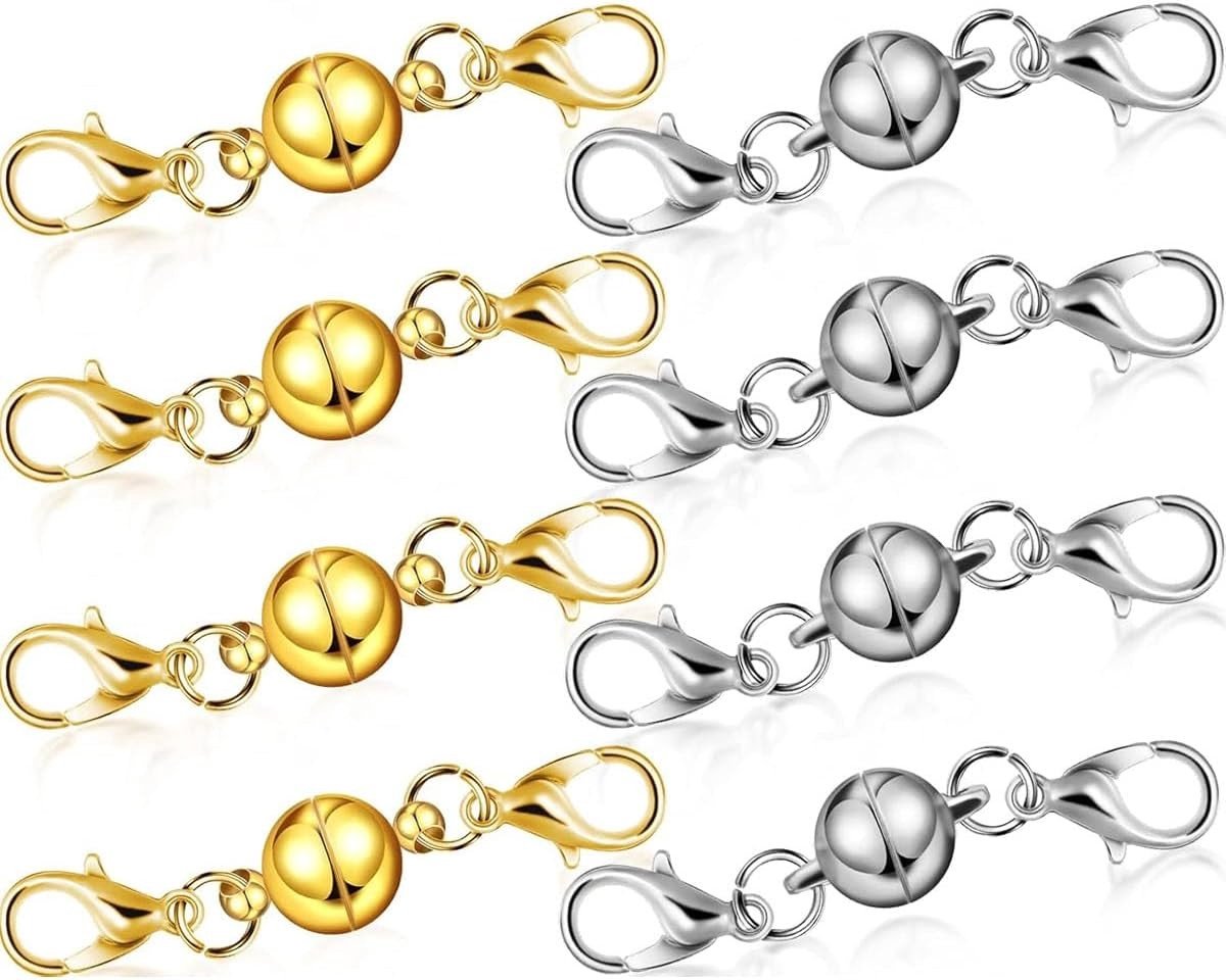 Dubbele Opening Magnetische Sluiting Carabiner - 8 Stuks voor Verlengketting en Accessoires