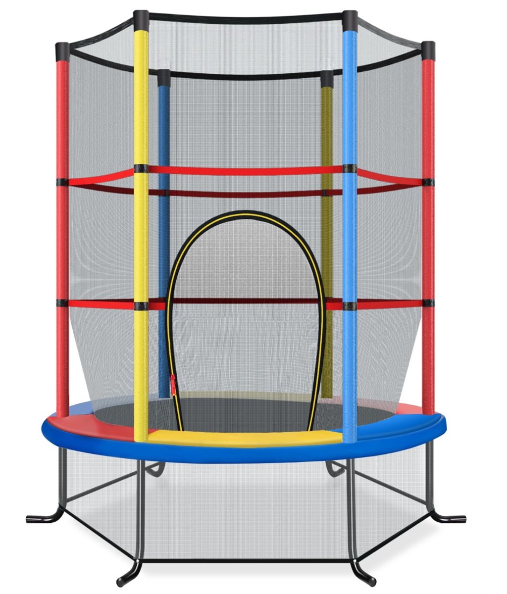 SureDeal® - Trampoline - Kinderen Kleuter - Veilige Bescherming Net - Spring Pad Binnen - Buiten Recreatieve - 165x165x191 cm - Rood