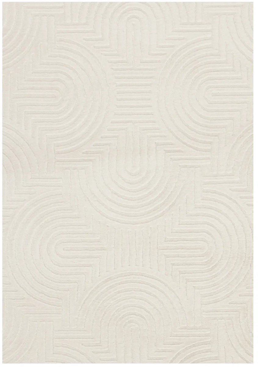 Dutch XXL Japandi Vloerkleed | Tapijt | Balance | Geometrisch | Crème | 160x230 cm