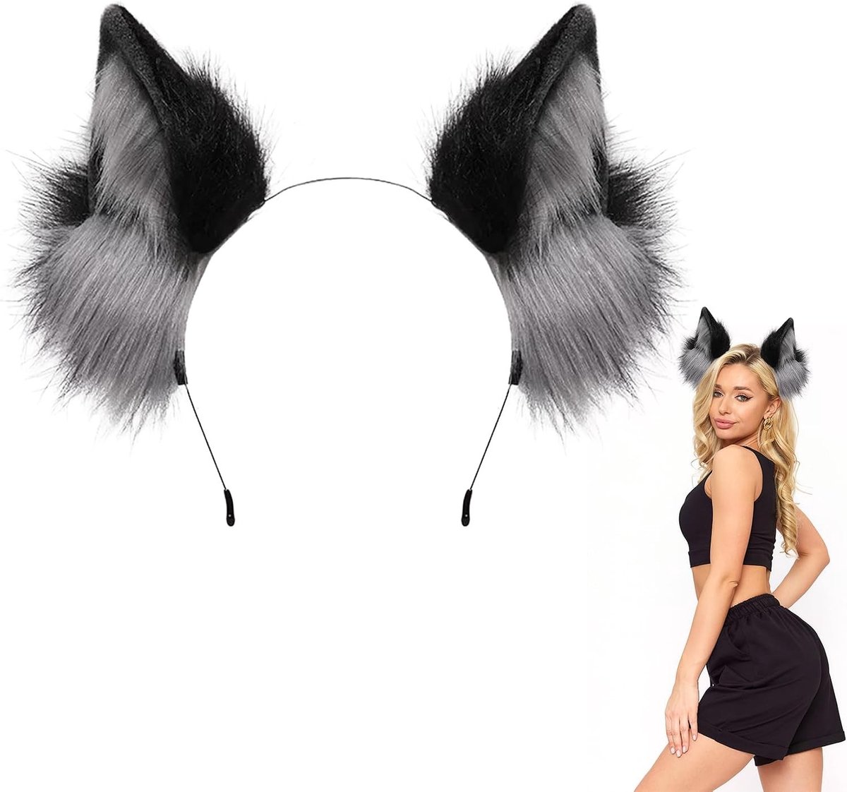 Schattige diadeem met kattenoren, vosoren en wolforen voor feestjes en kostuums