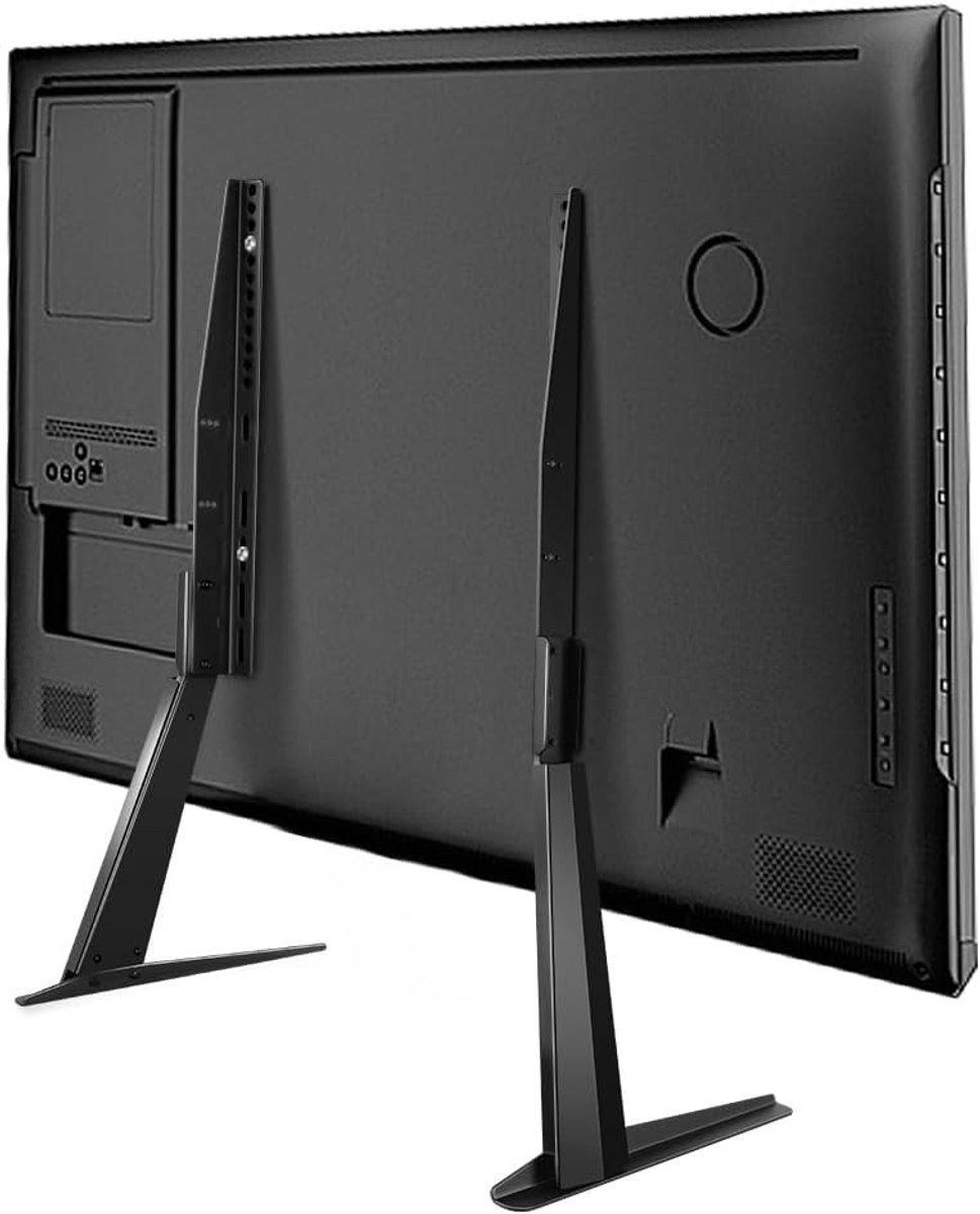 Universele TV Stand voor 27-65 Inch Flat Screen TV, Verstelbare Tafel, Stevige Metalen Poten, Max VESA 800 x 400 mm, Draagt tot 40 kg, Ideaal voor Woonkamer en Thuisbioscoop