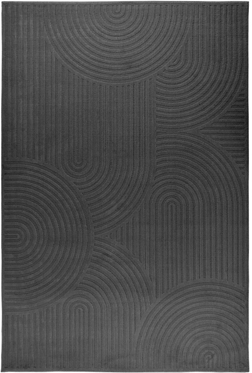 Dutch XXL Japandi Vloerkleed | Tapijt | Gala | Bogen | Grijs | 200x290 cm