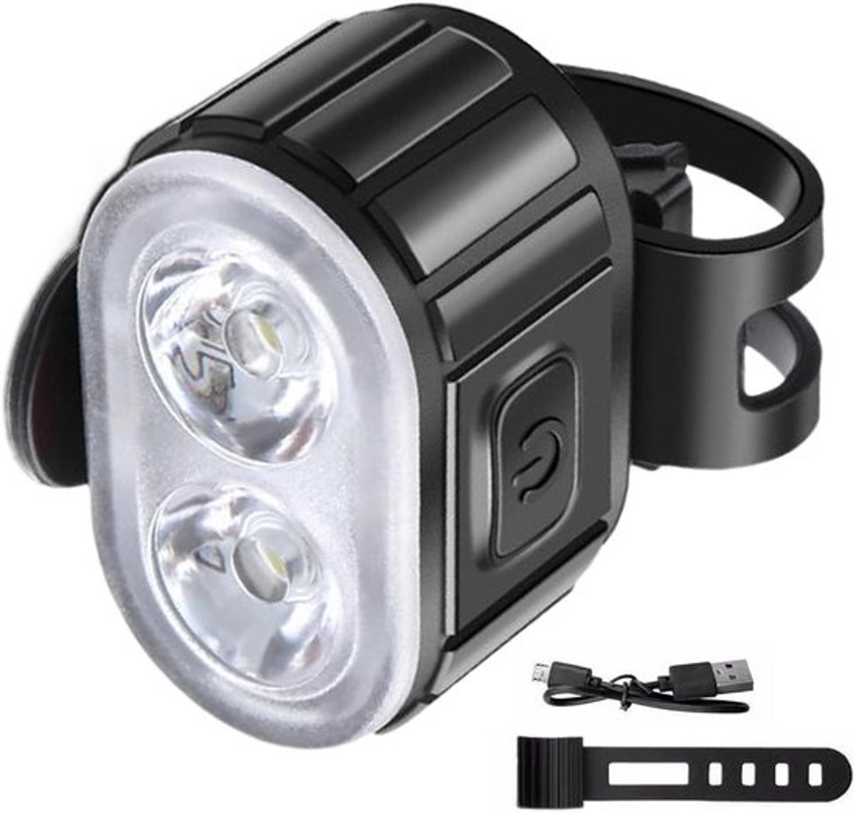 Fietslampen Set - Voor en achterlicht - Veilig Fietsen - Automatische Sensor - 200 Lumen - Wit