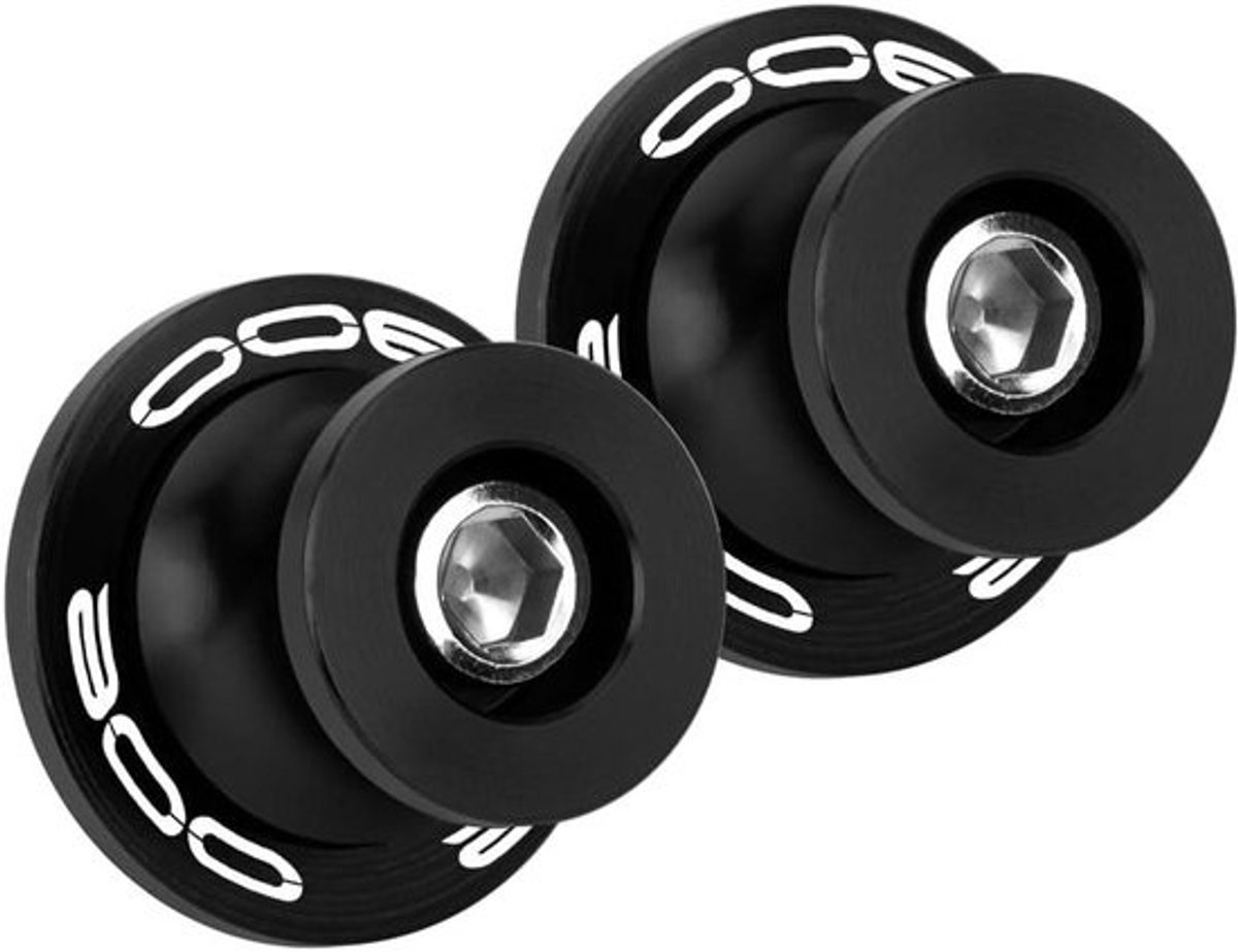Swingarm Bobbins - Motorstand Bobbins - Motoronderhoud - CNC Aluminium - M8 - Zwart