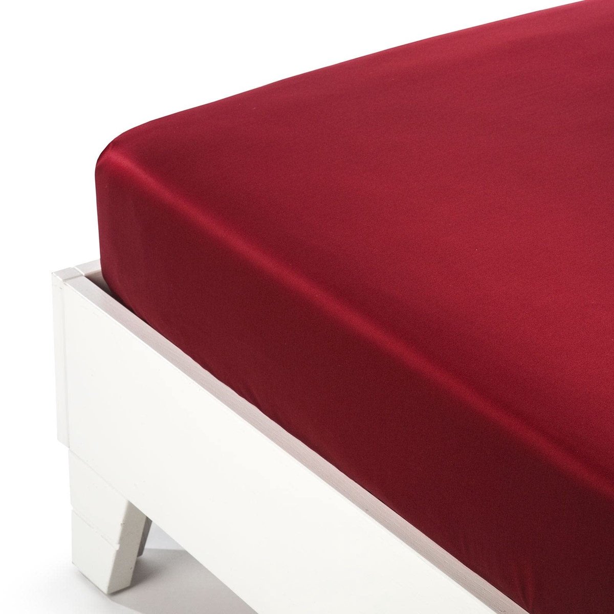 Katoenen Sateen Laken voor Tweepersoonsbed - 100% Katoen - Bordeaux
